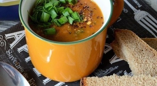 Необычный постный суп-гуляш с белой фасолью