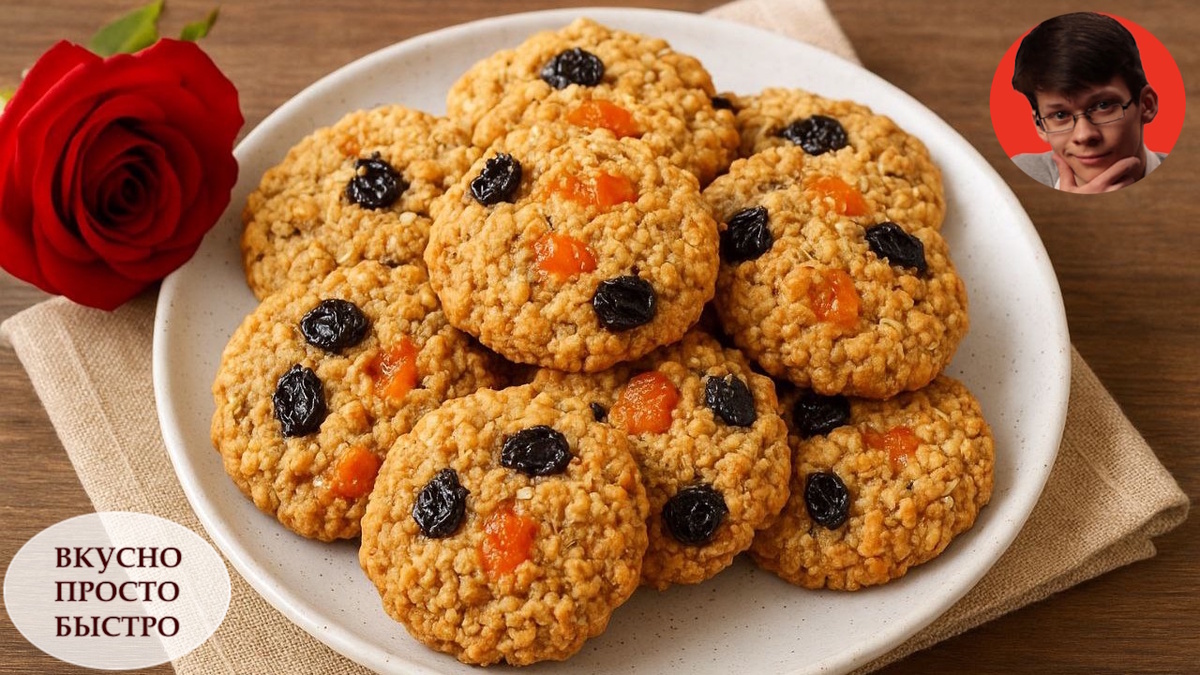 Как приготовить полезное овсяное печенье без выпечки всего за 10 минут