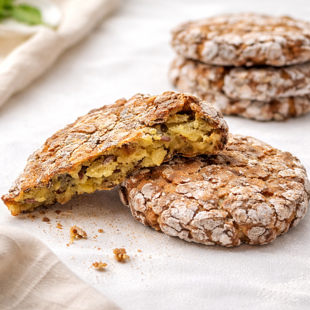 Нежное овсяное печенье с протеином и семенами льна