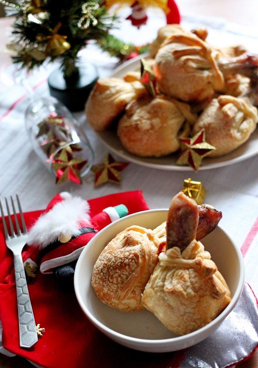 Мешочки Деда Мороза: хрустящее тесто с сочной начинкой