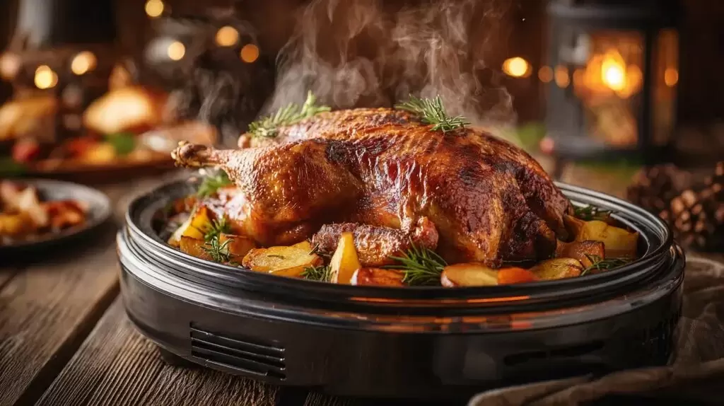 Хрустящая утка с фруктовой начинкой в аэрогриле: спокойное решение для сочного вкуса