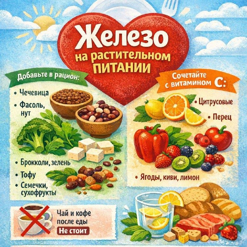 Как сохранить здоровье при растительном питании: секреты железа